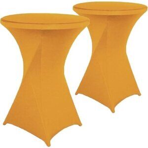 New 32x43 Inch Gold Spandex Cocktail Table Cover Tablecloth (2)